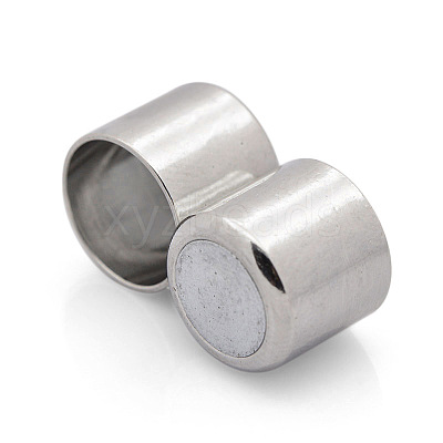 Column Brass Magnetic Clasps with Glue-in Ends X-KK-D351-1