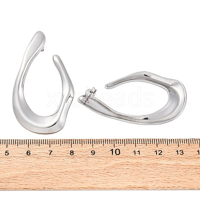 304 Stainless Steel Teardrop Stud Earrings EJEW-B108-13P-1