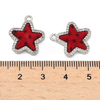Brass Micro Pave Cubic Zirconia Pendants KK-C158-03B-P-1