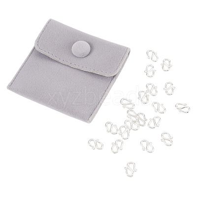 20Pcs Brass S-Hook Clasps KK-TA0008-74-1