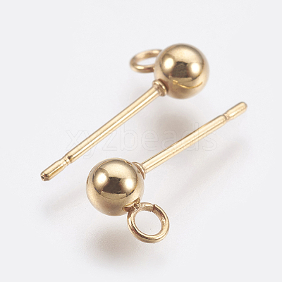 304 Stainless Steel Stud Earring Findings X-STAS-G174-18G-1