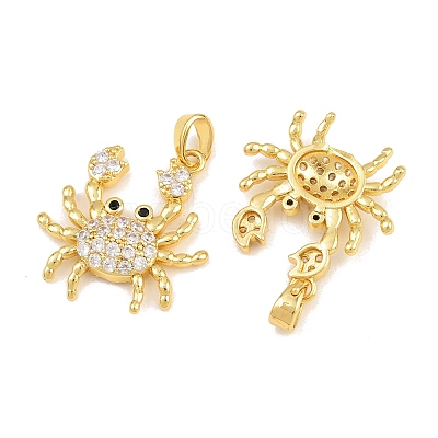 Brass Micro Pave Cubic Zirconia Pendants CU-CBA415D-09G-02-1