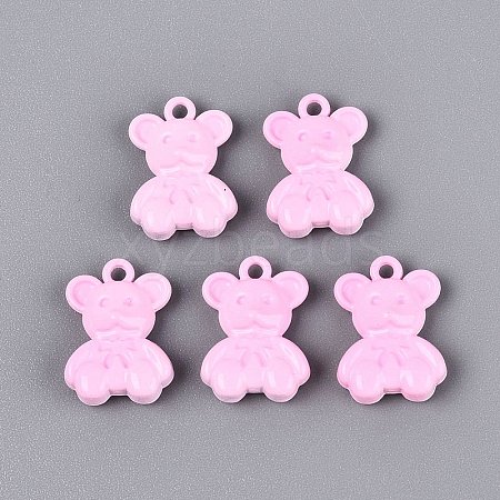 Spray Painted Alloy Pendants PALLOY-Q466-03A-1