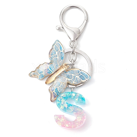 Butterfly Shape Resin & Acrylic Keychain KEYC-JKC01067-08-1