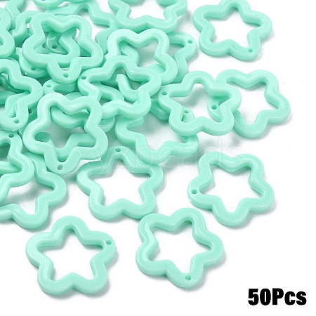 50Pcs Opaque Acrylic Pendants MACR-YW0004-36C-1
