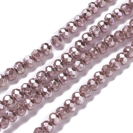 Opaque Glass Beads Strands GLAA-H022-02F-1