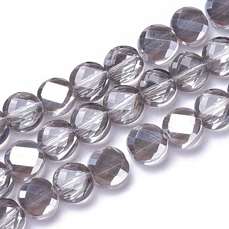 Electroplate Glass Beads Strands EGLA-J149-B-PL01-1