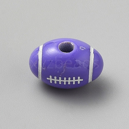 Opaque Acrylic European Beads SACR-CJC0001-34C-1