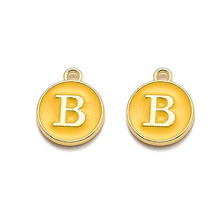 Golden Plated Alloy Enamel Charms LS-ENAM-Q437-13B-1