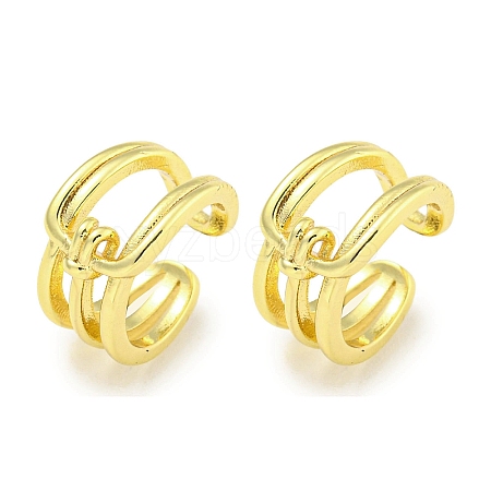 Brass Cuff Earrings EJEW-C104-057G-1