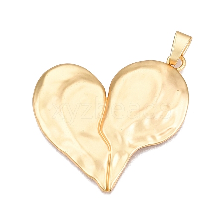 Heart Rack Plating Alloy Big Pendants FIND-N005-53G-1