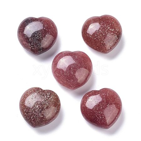 Natural Strawberry Quartz Heart Love Stone G-I285-06J-1