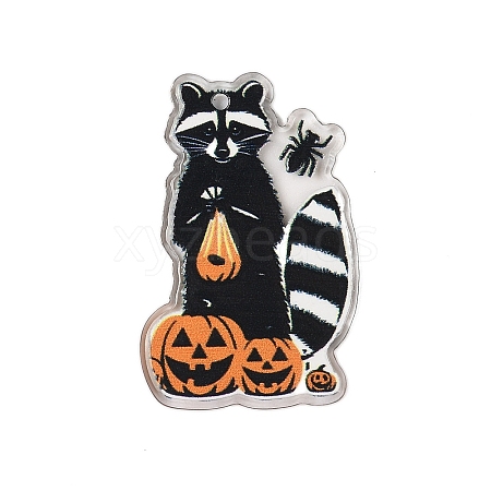 Halloween Theme Opaque Acrylic Pendants SACR-S034-08B-1