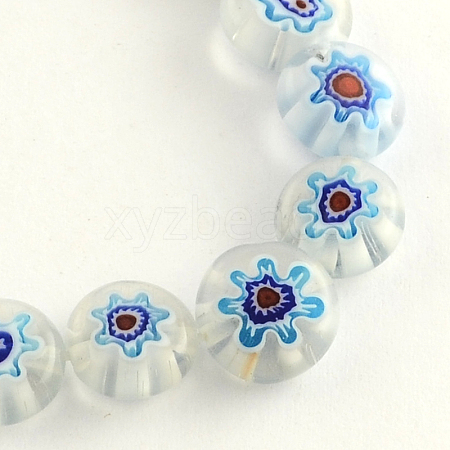 Handmade Millefiori Glass Bead Strands LK-R006-15J-1