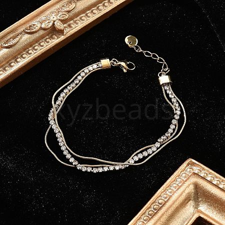 Stainless Steel Multi-strand Bracelets for Women BJEW-F485-01G-01-1