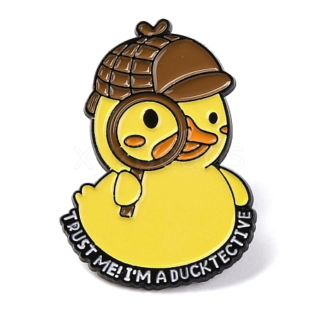 Cartoon Duck Trust Me! I'm A Duck Tective Enamel Pins JEWB-F033-01A-1