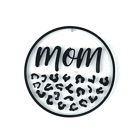 DIY Mother's Day Theme Flat Round Pendant Silicone Molds SIMO-H010-02E-1