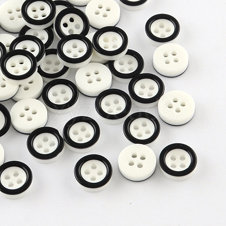 4-Hole Plastic Buttons X-BUTT-R034-028-1