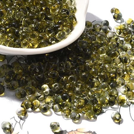 Transparent Baking Paint Glass Seed Beads SEED-P006-02B-03-1