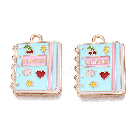 Alloy Enamel Pendants ENAM-Q004-01KCG-23-1
