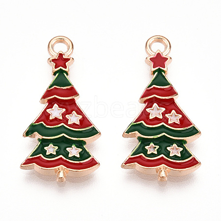 Christmas Theme Alloy Enamel Pendants ENAM-N056-403B-1