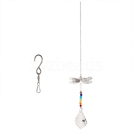 Crystal Ceiling Fan Pull Chains Chakra Hanging Pendants Prism AJEW-GF0001-28-1
