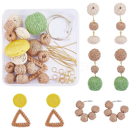 DIY Woven Drop Earring Making Kit DIY-SZ0009-29-1