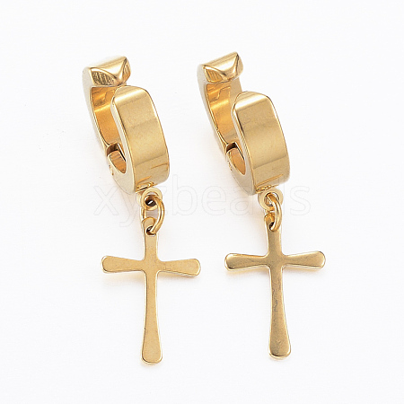 304 Stainless Steel Clip-on Earrings EJEW-H351-17G-1