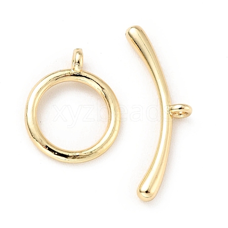 Rack Plating Brass Toggle Clasps KK-E034-11LG-1