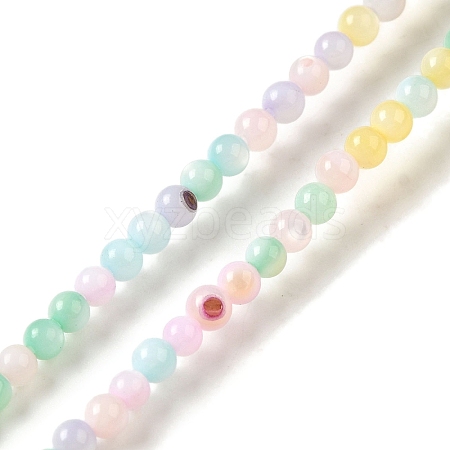 Ice Cream Color Dyed Natural Freshwater Shell Beads Strands SHEL-G018-01A-1