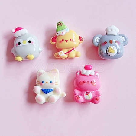 Animal Cartoon Resin Cabochons PW-WG42171-01-1