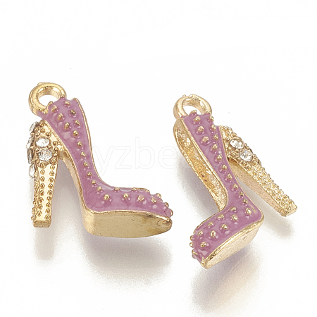 Alloy Enamel Stilettos Pendants ENAM-S115-042B-1