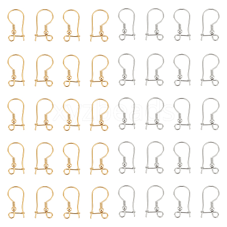 80Pcs 4 Style 316 Stainless Steel Earring Hooks STAS-UN0038-26-1