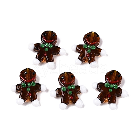 Gingerbread Man Handmade Lampwork Beads LAMP-G150-04-1