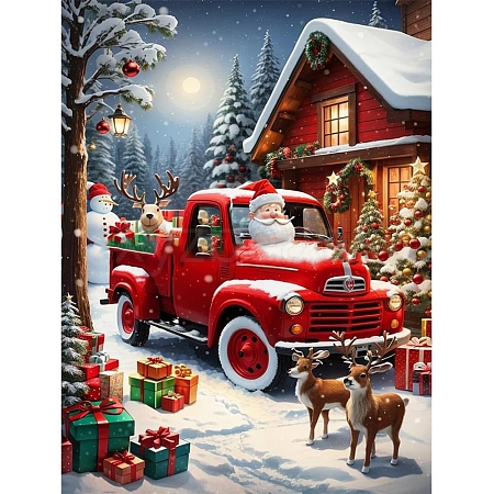 DIY Christmas Theme Diamond Painting Kits DIY-U002-02F-1