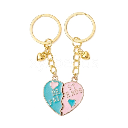 2Pcs Alloy Enamel Charm Keychains KEYC-JKC01091-1