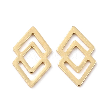 Eco-Friendly Brass Links Rings KK-C226-10G-RS-1