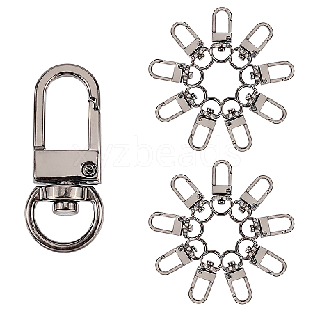 Zinc Alloy Swivel Clasps PALLOY-PH0013-42B-1