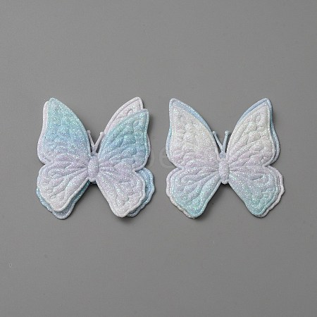 Butterfly Shape Cloth Sew on Patches Applique DIY-WH0032-89A-1
