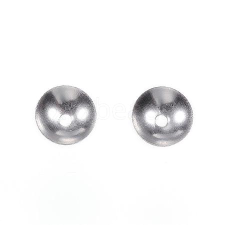 201 Stainless Steel Bead Caps STAS-F040-20A-P-1