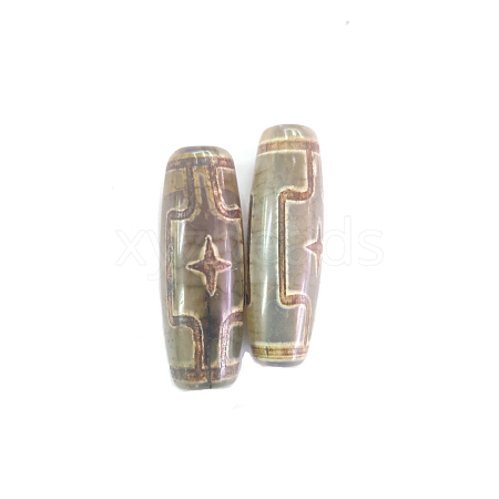 Tibetan Style dZi Beads TDZI-E004-39-1