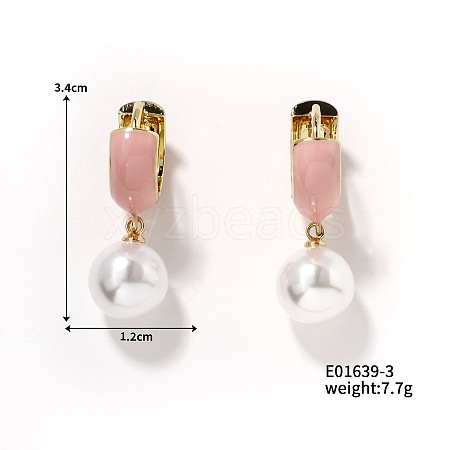 Round Pearl Hoop Earrings for Women IR2603-3-1