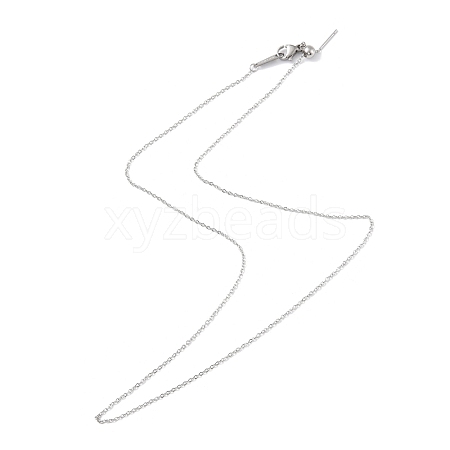 Non-Tarnish 304 Stainless Steel Cable Chain Necklace for Men Women NJEW-M200-14P-1