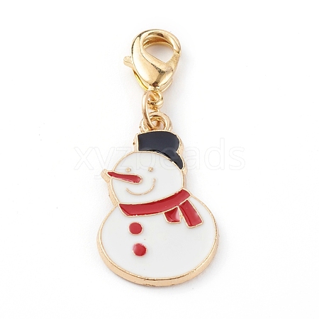 Christmas Themed Alloy Enamel Pendants HJEW-JM00457-01-1