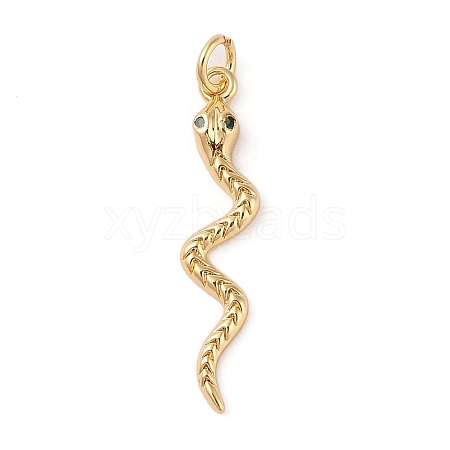 Brass Micro Pave Cubic Zirconia Pendants ZIRC-P121-03B-G-1