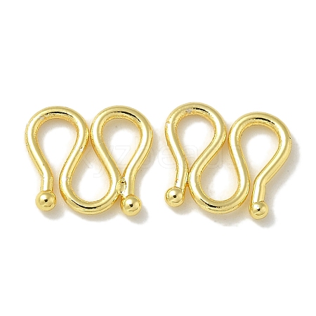 Brass S-Hook Clasps KK-Q019-08B-G-1