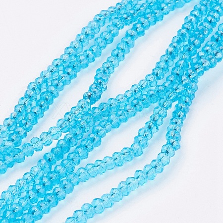 Transparent Glass Beads Strands GLAA-R135-2mm-08-1