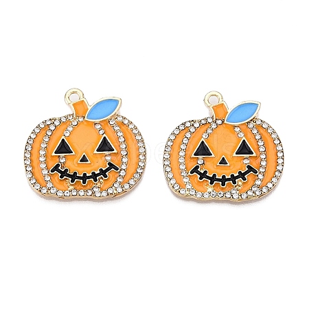 Halloween Theme Rack Plating Alloy Enamel Pendants ENAM-T021-02KCG-RS-1