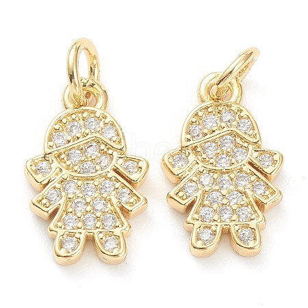 Brass Micro Pave Clear Cubic Zirconia Pendants LS-ZIRC-J041-10-1