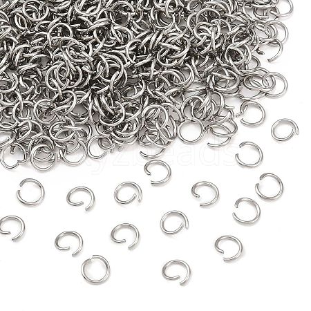 Tarnish Resistant 304 Stainless Steel Open Jump Rings STAS-N015-03-6x.0.8mm-1